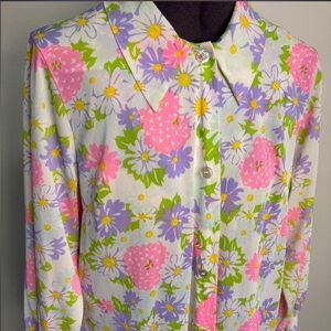 Floral Button-Up Blouse